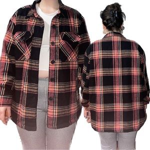 Medium Plaid Shirt Jacket Size Medium